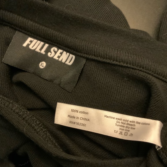 Full Send black shirt sleeve t shirt. Size XL - Picture 4 of 4